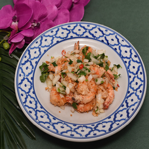Crevettes pimentées a l'ail